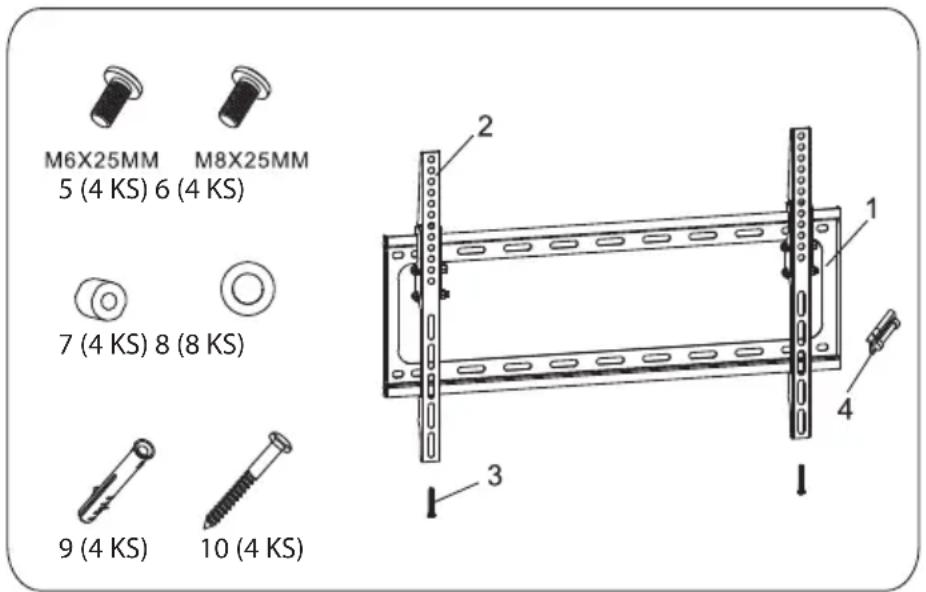 M6X25MM M8X25MM 5 (4 KS) 6 (4 KS) 7 (4 KS) 8 (8 KS) 9 (4 KS) 10 (4 KS)