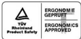 TÜV Rheinland Product Safety ERGONOMIE GEPRUFT ERGONOMICS APPROVED