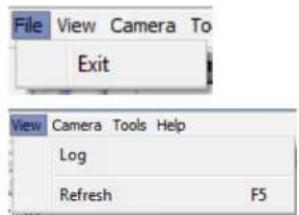 File View Camera To Exit View Camera Tools Help Log Refresh F5