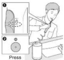 ① ② Press