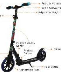 Rubber Hand & Wide Curve Ha Adjustable Height Quick Release Lever Folding Button RNG Reminanced Forks Foot Sland