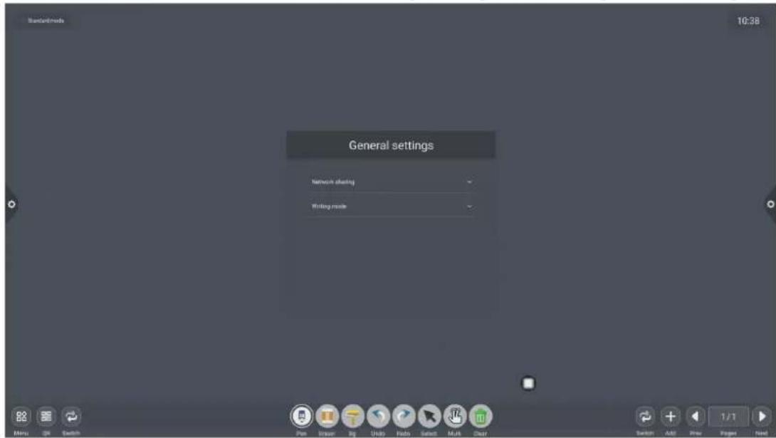 Bandwidths 10:38 General settings Network shading Writing mode Menu Edit By Undo Paste Select Mult Clear Add View Page Next