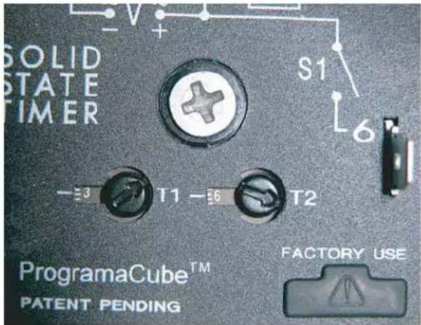 SOLID STATE TIMER -3 T1 -6 T2 ProgramaCube™ PATENT PENDING S1 6 FACTORY USE