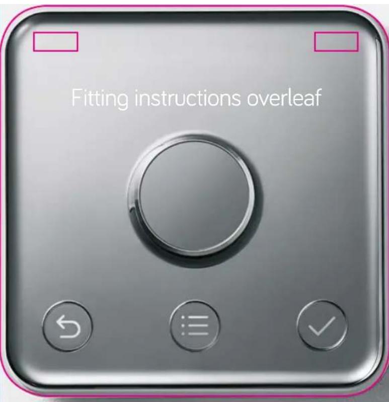 Fitting instructions overleaf