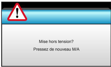 Mise hors tension? Pressez de nouveau M/A