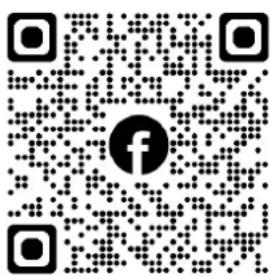 QR code with central Facebook logo, likely linking to a digital resource or website