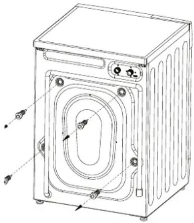 Milectric LV-8D20 - Retirar los pernos de transporte - 1
