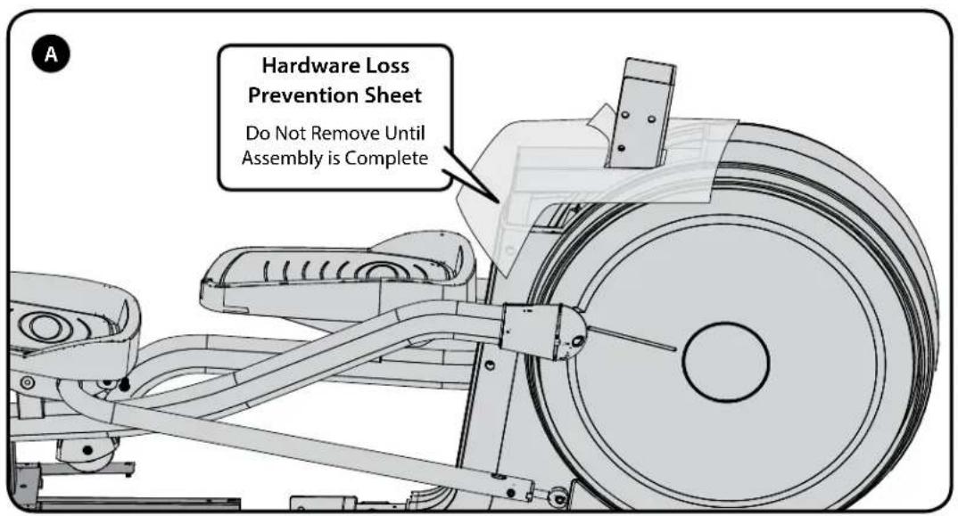 Hardware Loss Prevention Sheet Do Not Remove Until Assembly is Complete
