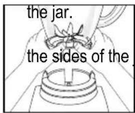 the jar. the sides of the