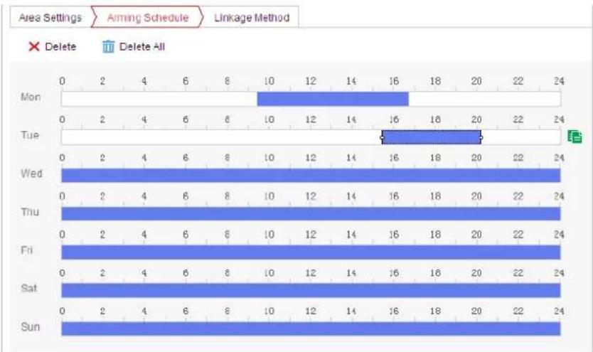3xLOGIC VX-SMBK-D - Set the Arming Schedule for Motion Detection. - 2