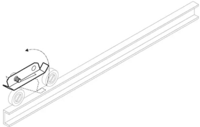 Diagram of a car on a conveyor belt with motion arrows indicating speed (no text or symbols)