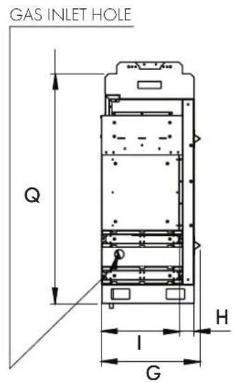 GAS INLET HOLE Q H I G