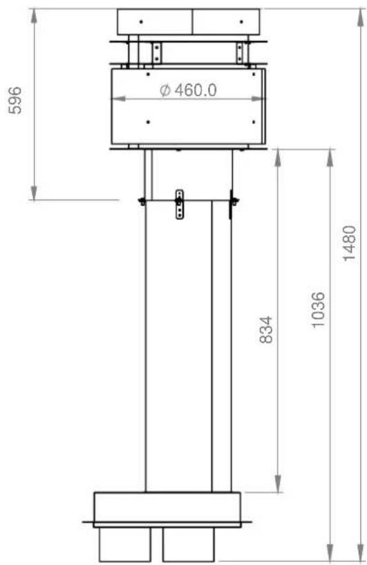 596 Ø 460.0 834 1036 1480