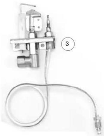 Mechanical component with coiled cable and labeled part (3), no visible text or symbols