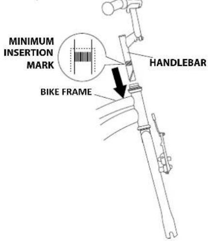 MINIMUM INSERTION MARK HANDLEBAR BIKE FRAME
