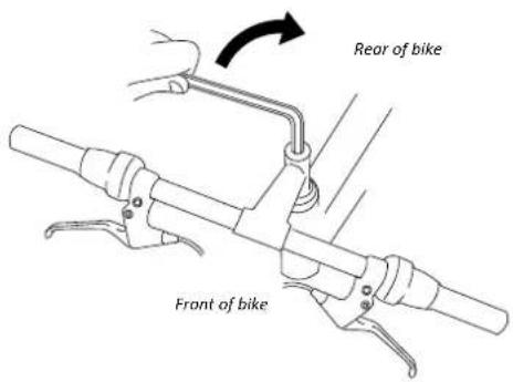Rear of bike Front of bike