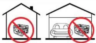 Diagram showing two scenarios of a car with a box inside, one marked with a red prohibition symbol and the other without.
