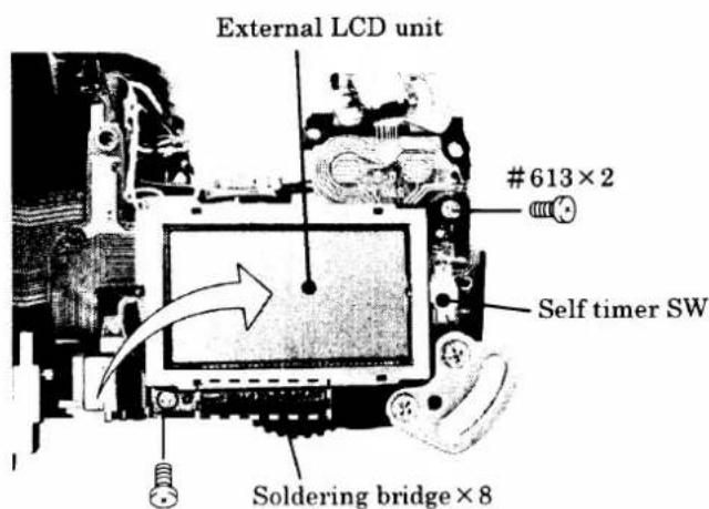 External LCD unit #613×2 Self timer SW Soldering bridge×8