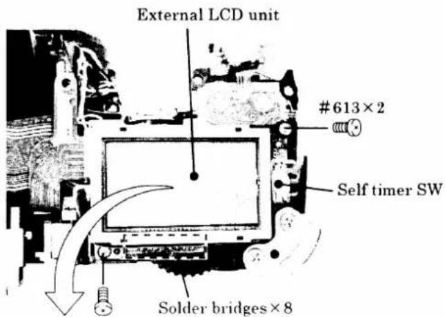 External LCD unit #613×2 Self timer SW Solder bridges×8