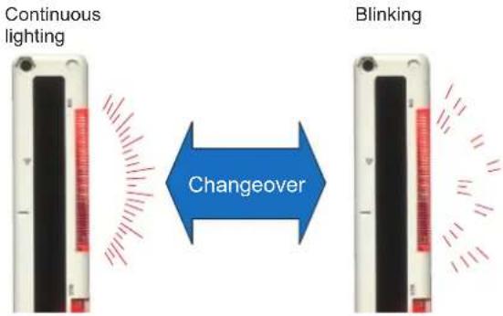 Continuous lighting Blinking Changeover