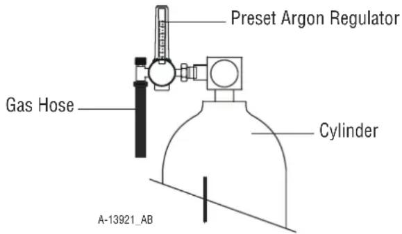 Preset Argon Regulator Gas Hose Cylinder A-13921_AB