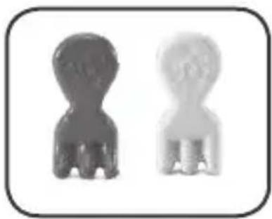 Two identical plastic tool holders with rounded ends, shown in grayscale (no text or symbols visible)