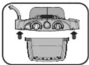 Diagram of a mechanical device with adjustment knobs and a handle (no text or symbols)