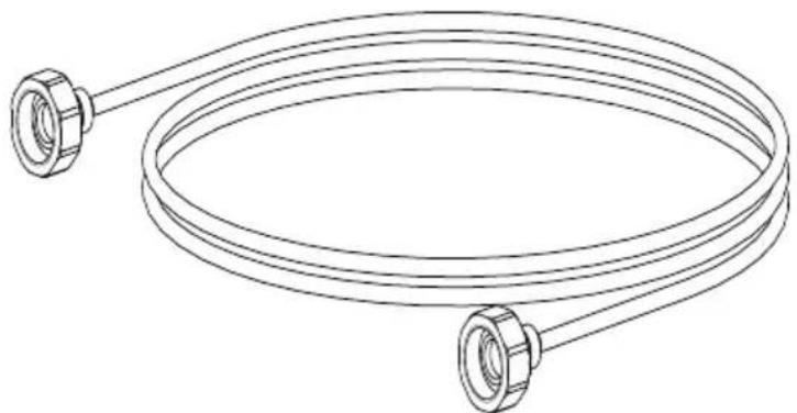 Line drawing of a coiled cable with two connectors (no text or symbols)