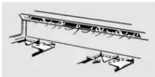 Technical line drawing of a structural beam or support structure (no text or symbols)