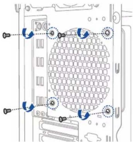 Diagram of a server rack with labeled connectors and mounting points (no text or symbols present).
