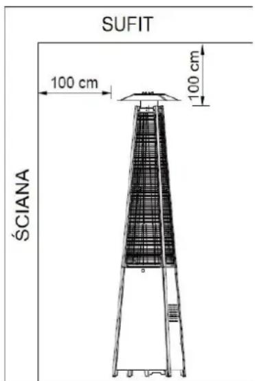 SUFIT 100 cm 100 cm ŚCIANA