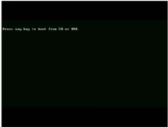Press any key to boat from CD or DSS.