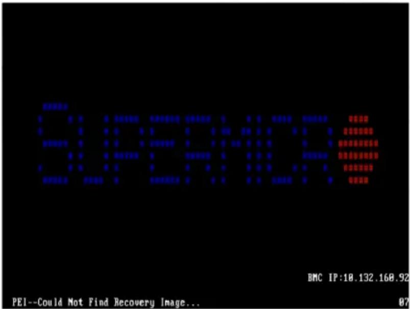 BMC IP:10.132.168.92 PEI--Could Not Find Recovery Image... 87