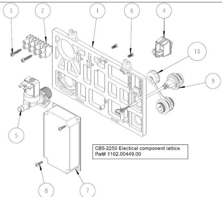 CBS-2250 Electrical component lattice Part# 1102.00449.00