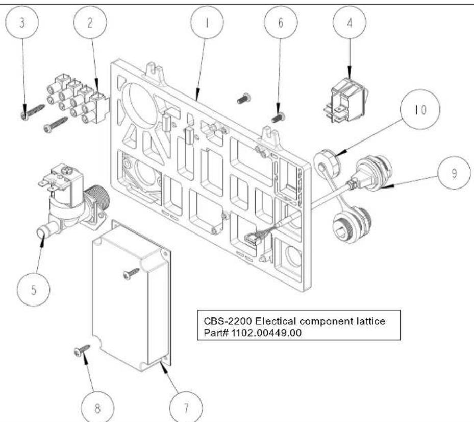 CBS-2200 Electrical component lattice Part# 1102.00449.00