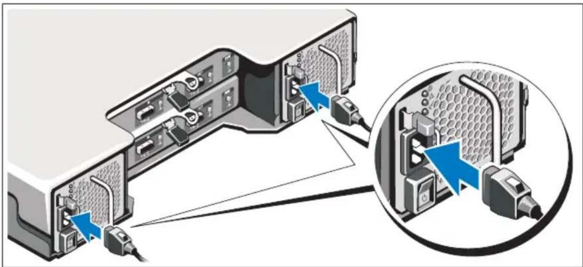 DELL SC200 - Connecting the Power Cables - 1