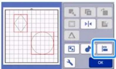 Screenshot of a graphic design software interface showing selection tool and drawing tools