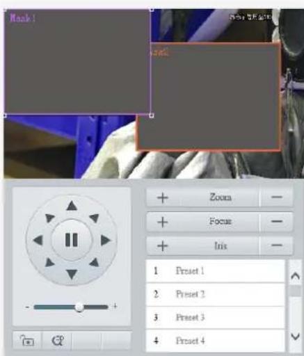 Zoom Focus Iris 1 Preset 1 2 Preset 2 3 Preset 3 4 Preset 4