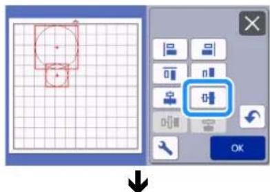 Screenshot of a CAD or 3D modeling software interface showing a grid-based drawing and tool panel with a highlighted selection box.