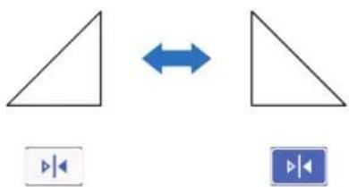 Diagram showing bidirectional arrow between two triangles with sound wave icons below