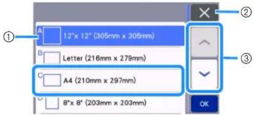 12"x 12" (305mm x 305mm) Letter (216mm x 279mm) A4 (210mm x 297mm) 8"x 8" (203mm x 203mm)