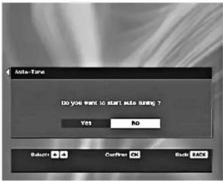 Auto-Tune Do you want to start auto running ? Yes No Choose Confirm OK Back_BACK