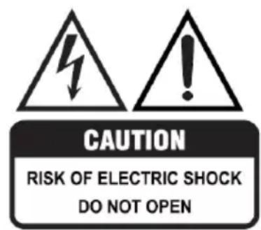 CAUTION RISK OF ELECTRIC SHOCK DO NOT OPEN