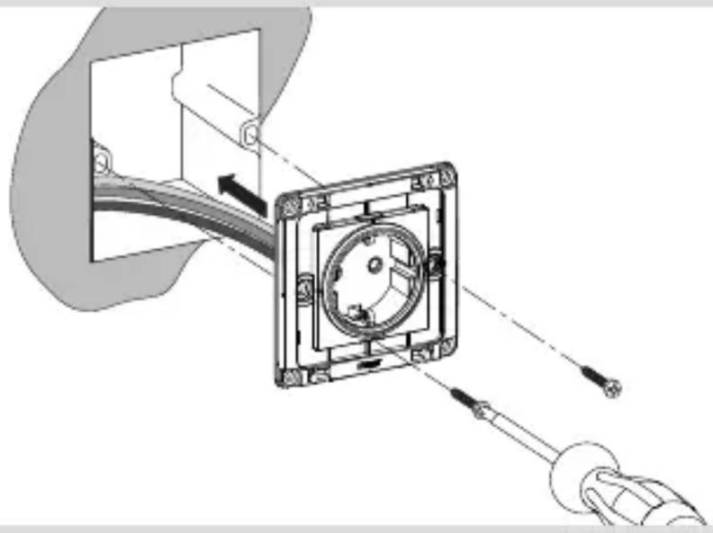 HAGER WGCS116S - Installing the device into the wall box - 1