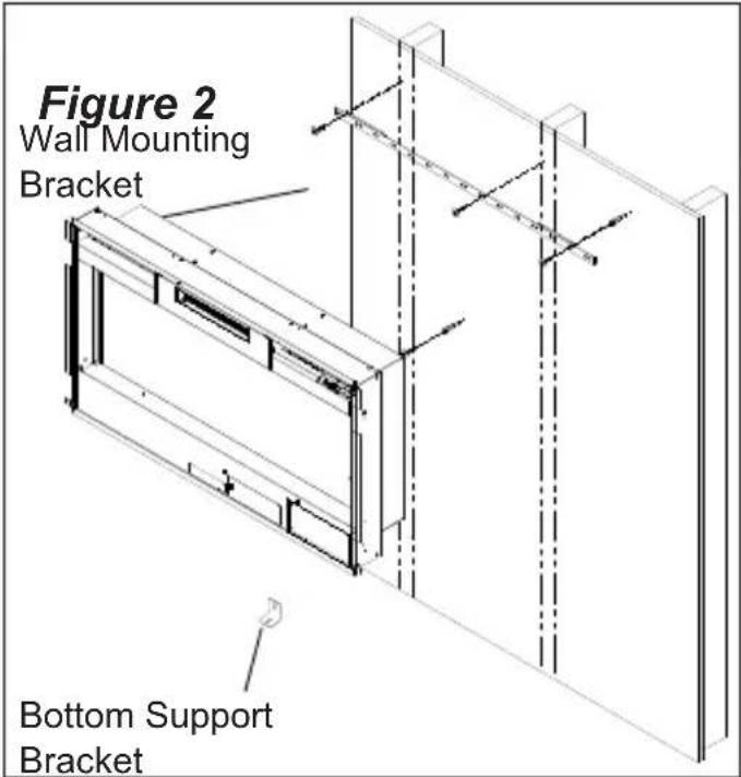 Figure 2 Wall Mounting Bracket Bottom Support Bracket