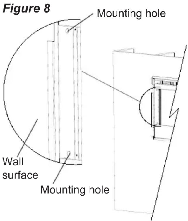 Figure 8 Mounting hole Wall surface Mounting hole