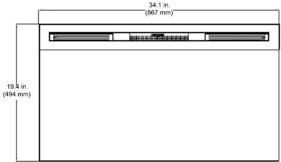 34.1 in. (867 mm) 19.4 in. (494 mm)