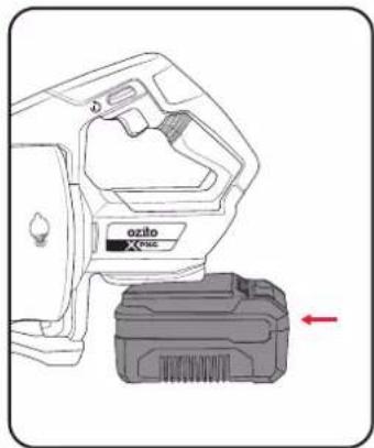 Ozito PXDCS-018 - Installing The Battery Pack - 1