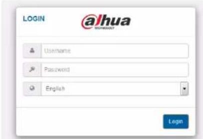 LOGIN alhua Username Password English Login