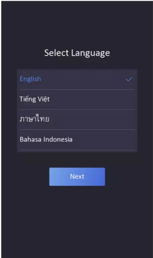 Select Language English Tiếng Việt ภาษาไทย Bahasa Indonesia Next